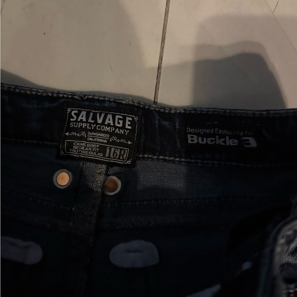 Buckle Dark Blue Denim Jeans - Picture 3 of 3